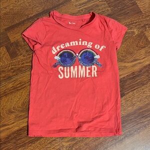 Kids Red Summer Graphic Tee